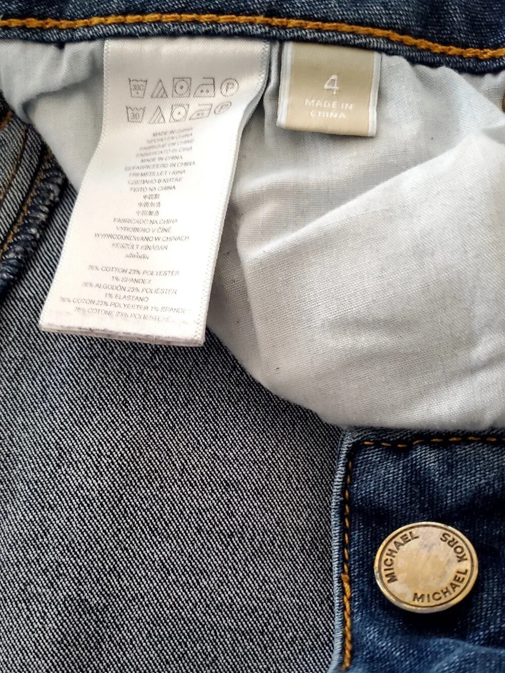 Michael Kors Dark Blue High-Rise Skinny Jeans